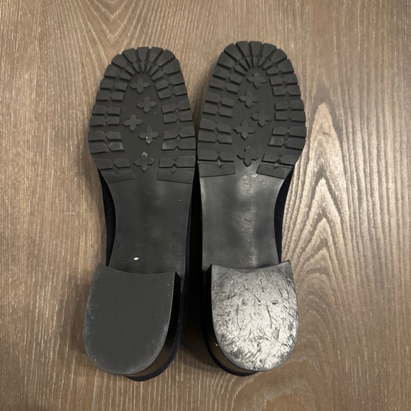 Vintage Stuart Weitzman‎ Suede Women's Size 8  Black Block Heel Square Toe - Picture 6 of 9